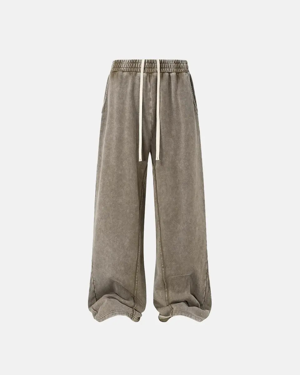 Pantalon Jogging Unisexe Jambe Droite Acid Wash – Molleton 480GSM Streetwear