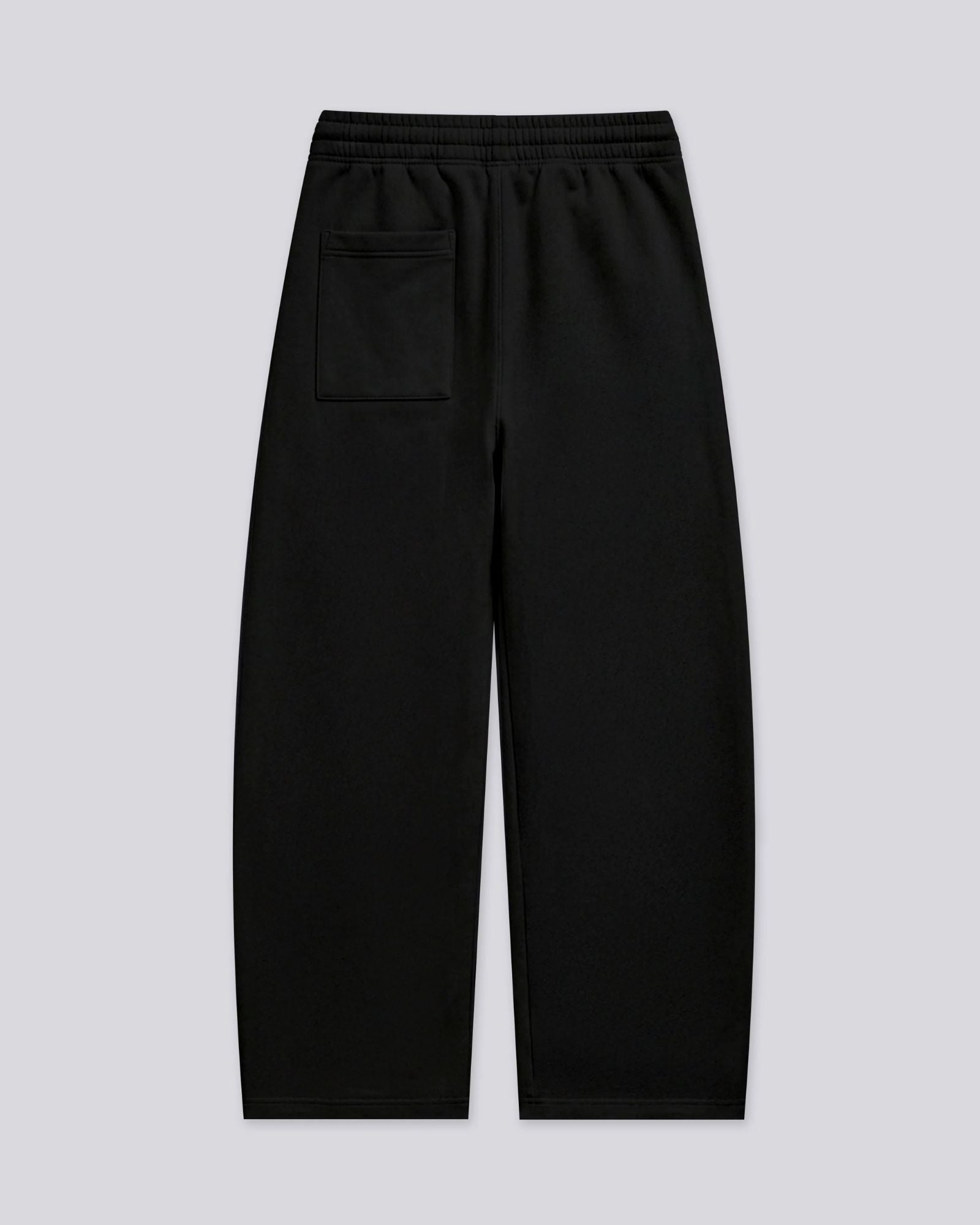 Pantalon Large Unisexe Noir avec Détails Décoratifs